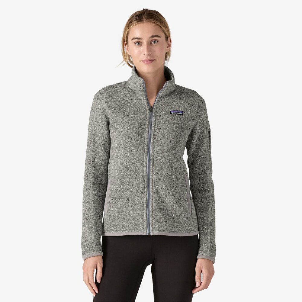 Patagonia Womens Better Sweater in Birch White (gray) Sz S Full Zip Style 25542